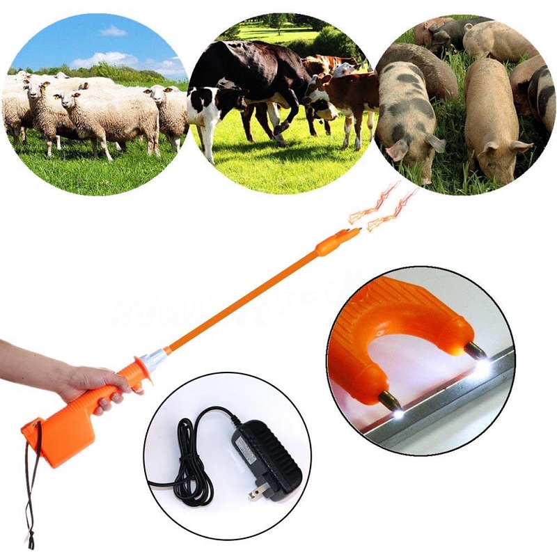 Rechargeable livestock Cattle Pig Prod Handle Electric Animal Stock Prodder Farm