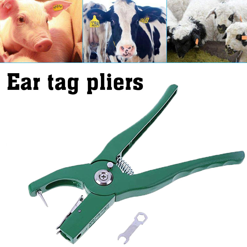 Ear tag pliers Animal Control Device Green Metal ear thorn tongs Swine Cow Sheep Rabbit Identification tool