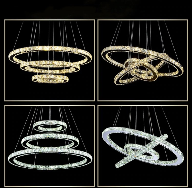 Crystal lamp 3 rings