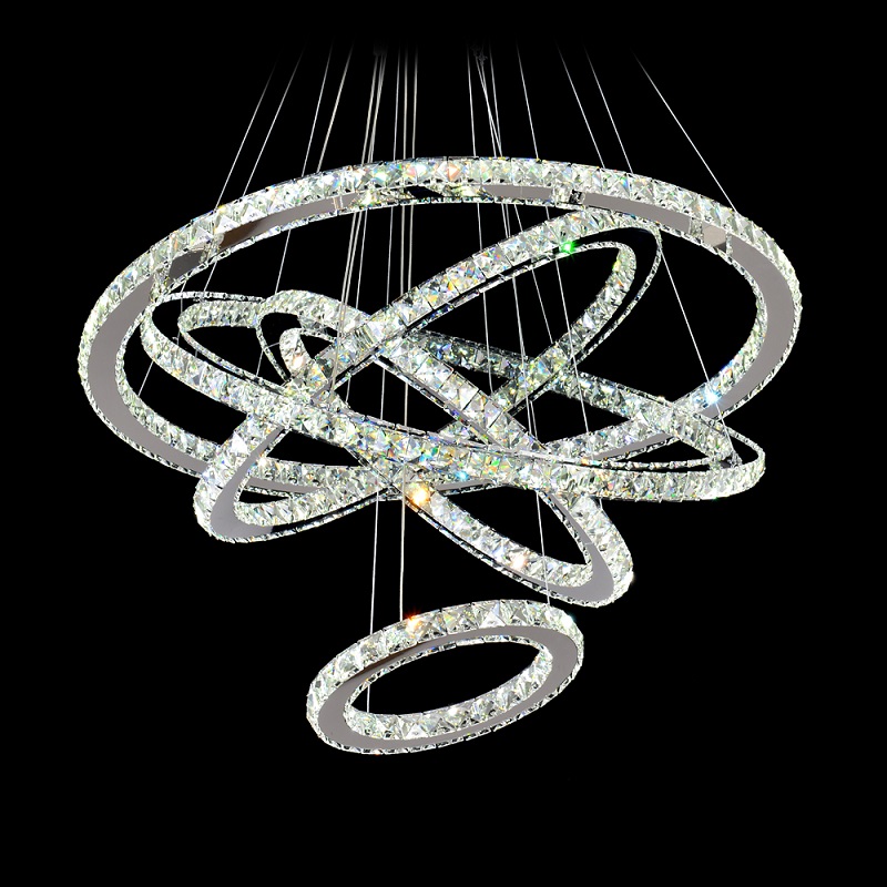 Crystal chandelier 5 rings