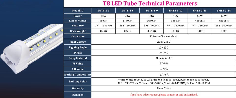 T8集成V形LED管