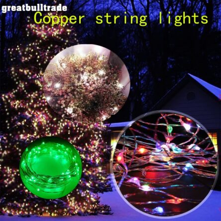 LED copper wire string color flashing lights Christmas bedroom creative decorative string lights lanterns modeling lights