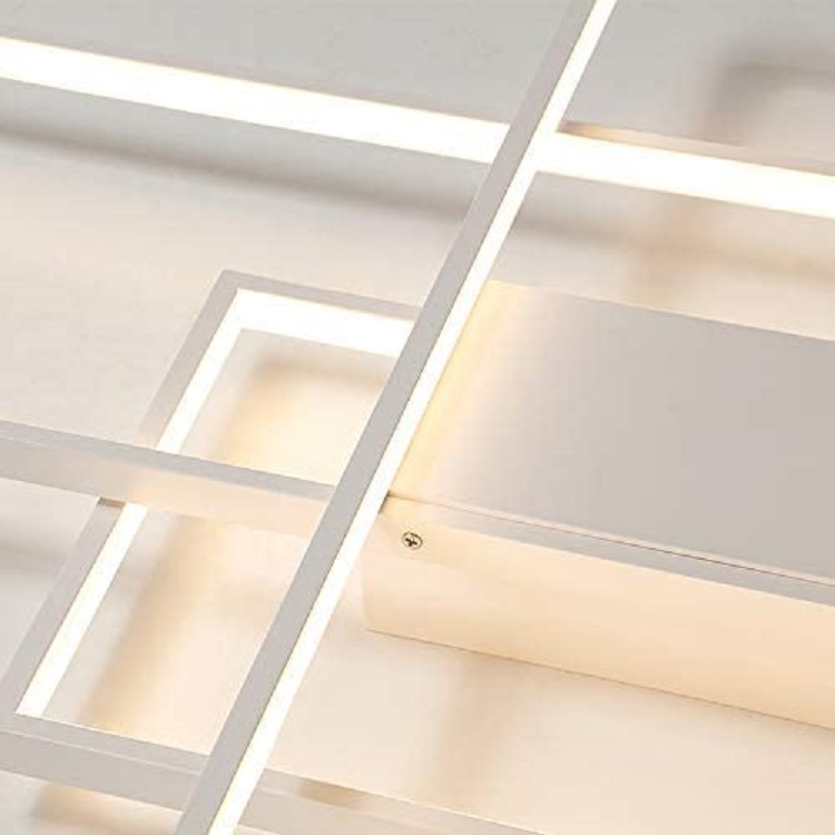 Gleam Rectangle Aluminum Modern Led ceiling lights for living room bedroom AC85-265V White/Black Ceiling Lamp Fixtures