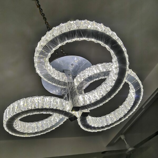 Shaped crystal ceiling light