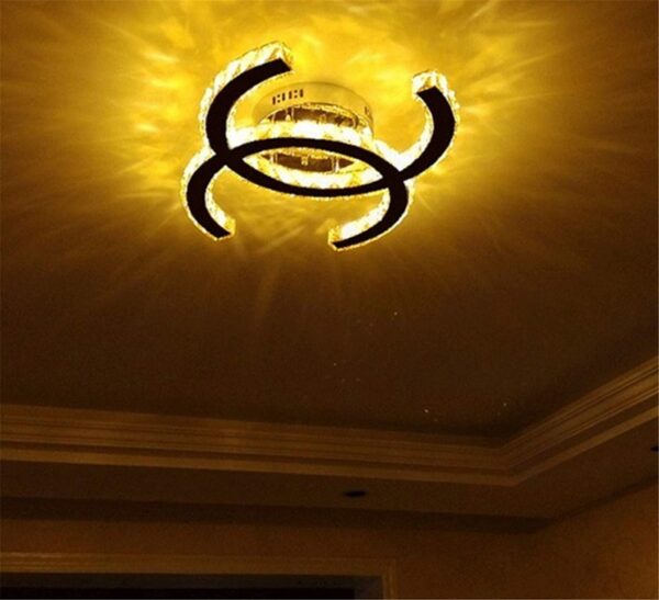 Double C crystal ceiling lamp