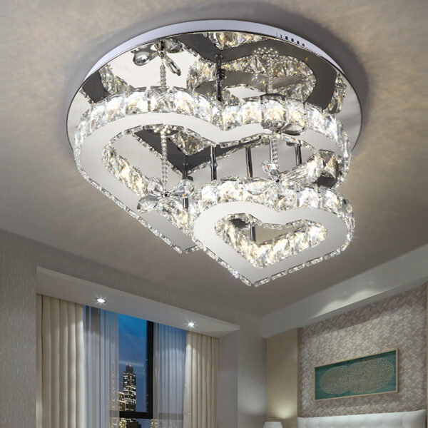 Heart-Shaped stainless steel Ceiling Lamp