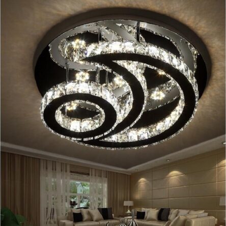 Modern simplicity Moon sun crystal ceiling lamp stainless steel Dining room bedroom living room crystal lamp
