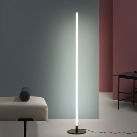 Modern LED Corner Floor Lamp Simple Geometric Lines Floor Lamps 360 Degrees Lightsaber Stand Lamp Nordic Decoration Home Lights